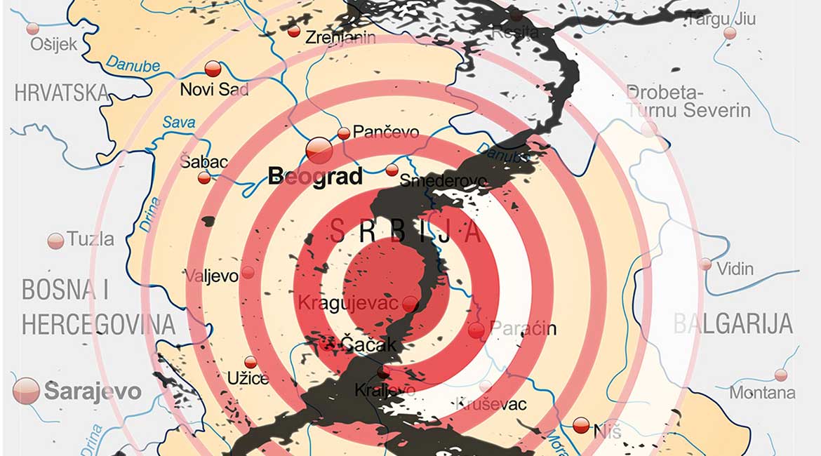 Deset potresa jačih od 5 stepeni u proteklom veku