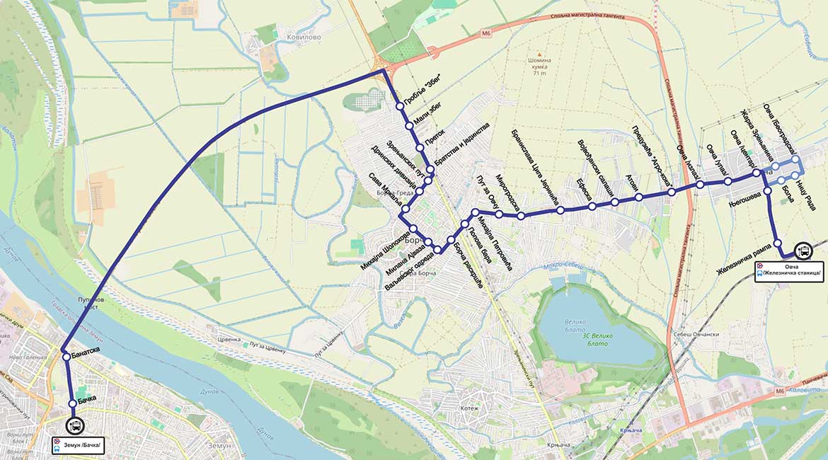 Od prvog septembra linija 105L će povezivati Ovču, Borču i Zemun