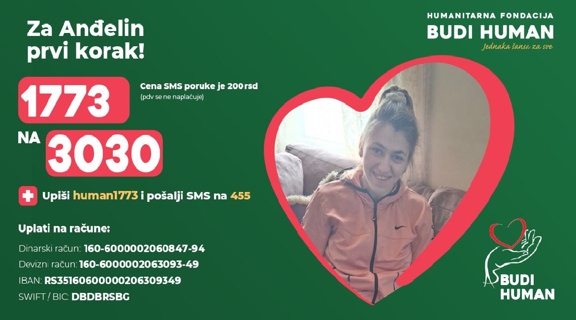 Anđeli su potrebna sredstva za specijalističke preglede i terapije