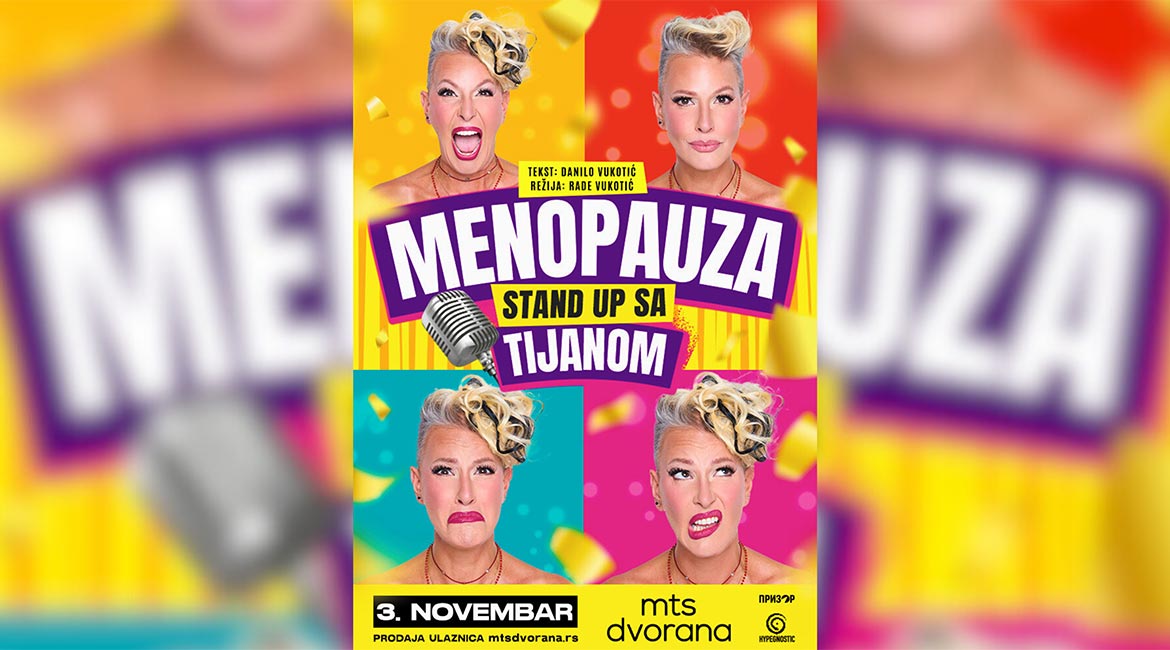 Tijana Dapčević u stand up-u „Menopauza“ u mts Dvorani