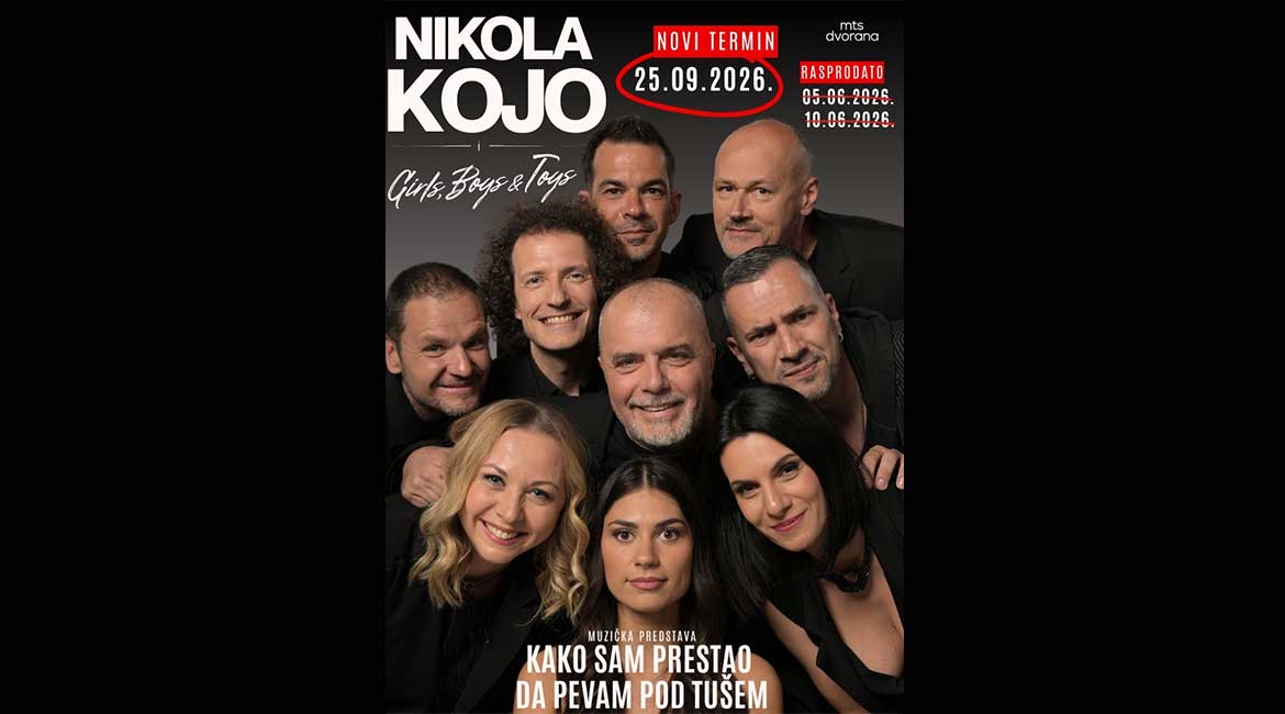 Nikola Kojo ponovo u mts Dvorani 25. septembra
